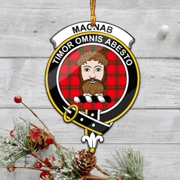 Scottish Macnab Modern Clan Tartan Mica Ornament Christmas Decoratio - 2-Sided  Scottish Plaid Tartan Plaid