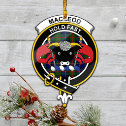 Scottish Macleod Of Harris Modern Clan Tartan Mica Ornament Christmas Decoratio - 2-Sided  Scottish Plaid Tartan Plaid
