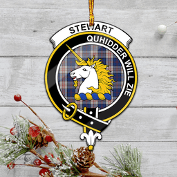 Scottish Stewart Of Appin Hunting Dress Clan Tartan Mica Ornament Christmas Decoratio - 2-Sided  Scottish Plaid Tartan Plaid