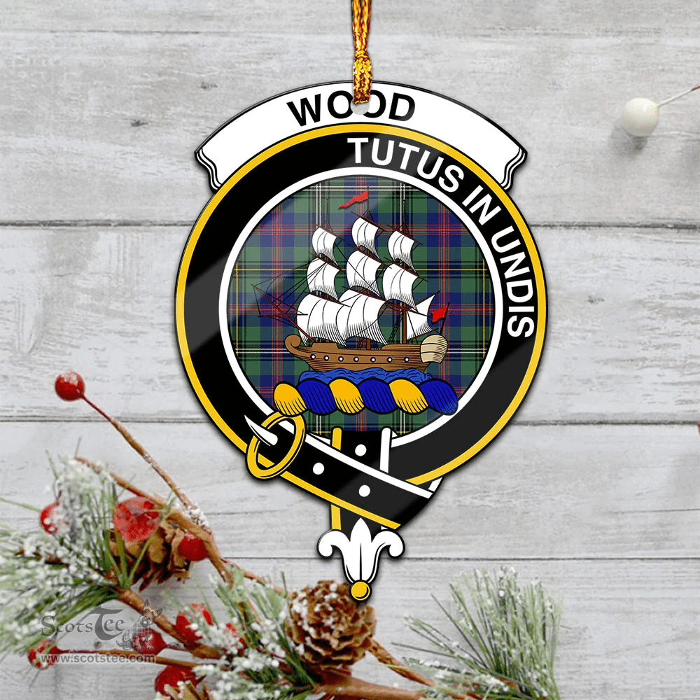 Scottish Wood Modern Clan Tartan Mica Ornament Christmas Decoratio - 2-Sided  Scottish Plaid Tartan Plaid