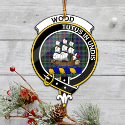 Scottish Wood Modern Clan Tartan Mica Ornament Christmas Decoratio - 2-Sided  Scottish Plaid Tartan Plaid