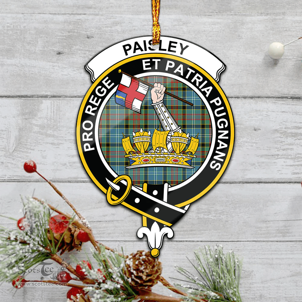 Scottish Paisley Clan Tartan Mica Ornament Christmas Decoratio - 2-Sided  Scottish Plaid Tartan Plaid