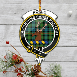 Scottish Rollo Ancient Clan Tartan Mica Ornament Christmas Decoratio - 2-Sided  Scottish Plaid Tartan Plaid