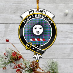 Scottish Pitcairn Hunting Clan Tartan Mica Ornament Christmas Decoratio - 2-Sided  Scottish Plaid Tartan Plaid