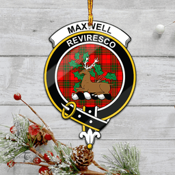 Scottish Maxwell Modern Clan Tartan Mica Ornament Christmas Decoratio - 2-Sided  Scottish Plaid Tartan Plaid