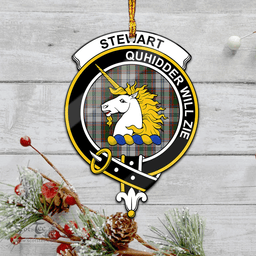 Scottish Stewart Of Appin Dress Clan Tartan Mica Ornament Christmas Decoratio - 2-Sided  Scottish Plaid Tartan Plaid