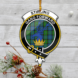 Scottish Stirling Clan Tartan Mica Ornament Christmas Decoratio - 2-Sided  Scottish Plaid Tartan Plaid