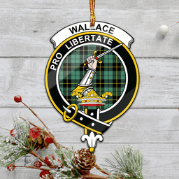 Scottish Wallace Hunting Ancient Clan Tartan Mica Ornament Christmas Decoratio - 2-Sided  Scottish Plaid Tartan Plaid
