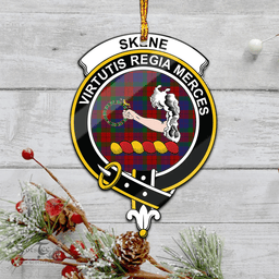 Scottish Skene Of Cromar Clan Tartan Mica Ornament Christmas Decoratio - 2-Sided  Scottish Plaid Tartan Plaid