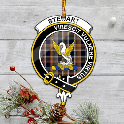 Scottish Stewart Navy Clan Tartan Mica Ornament Christmas Decoratio - 2-Sided  Scottish Plaid Tartan Plaid
