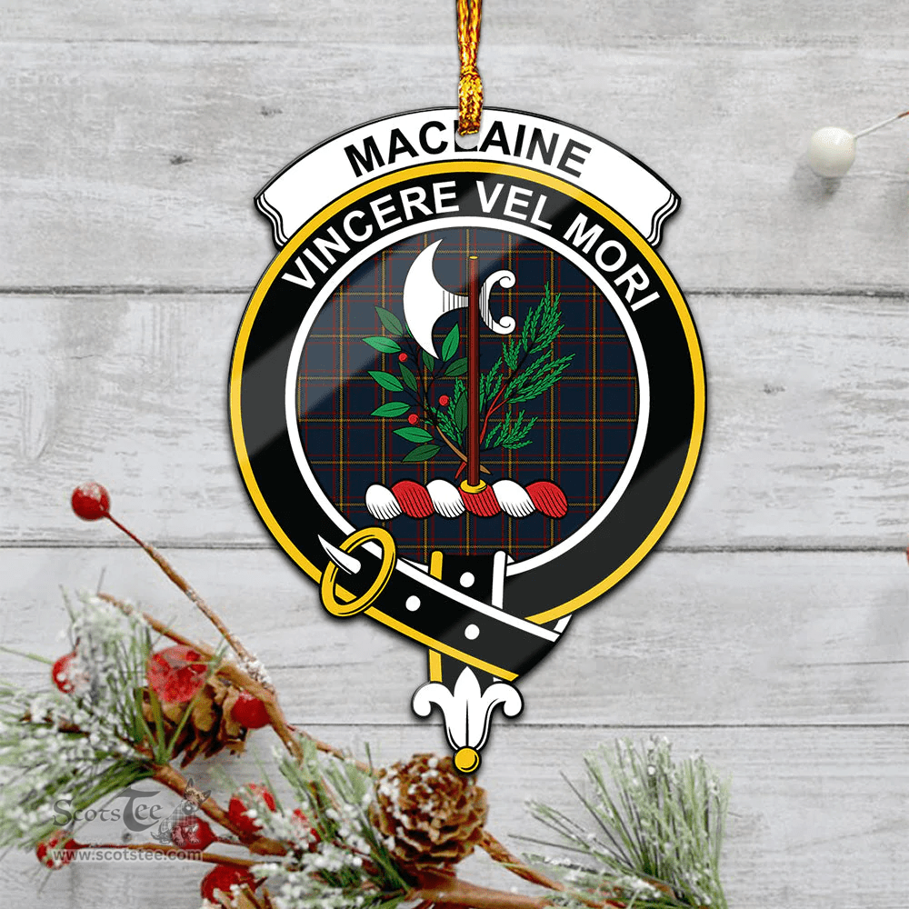 Scottish Maclaine Of Lochbuie Hunting Clan Tartan Mica Ornament Christmas Decoratio - 2-Sided  Scottish Plaid Tartan Plaid