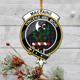 Scottish Maclaine Of Lochbuie Hunting Clan Tartan Mica Ornament Christmas Decoratio - 2-Sided  Scottish Plaid Tartan Plaid