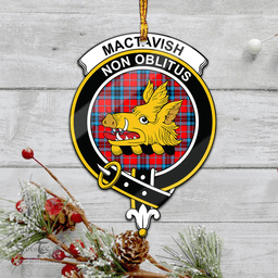 Scottish Mactavish Modern Clan Tartan Mica Ornament Christmas Decoratio - 2-Sided  Scottish Plaid Tartan Plaid