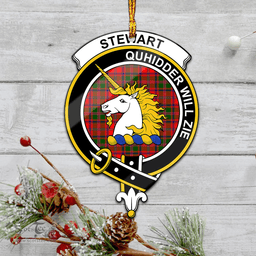 Scottish Stewart Of Appin Modern Clan Tartan Mica Ornament Christmas Decoratio - 2-Sided  Scottish Plaid Tartan Plaid
