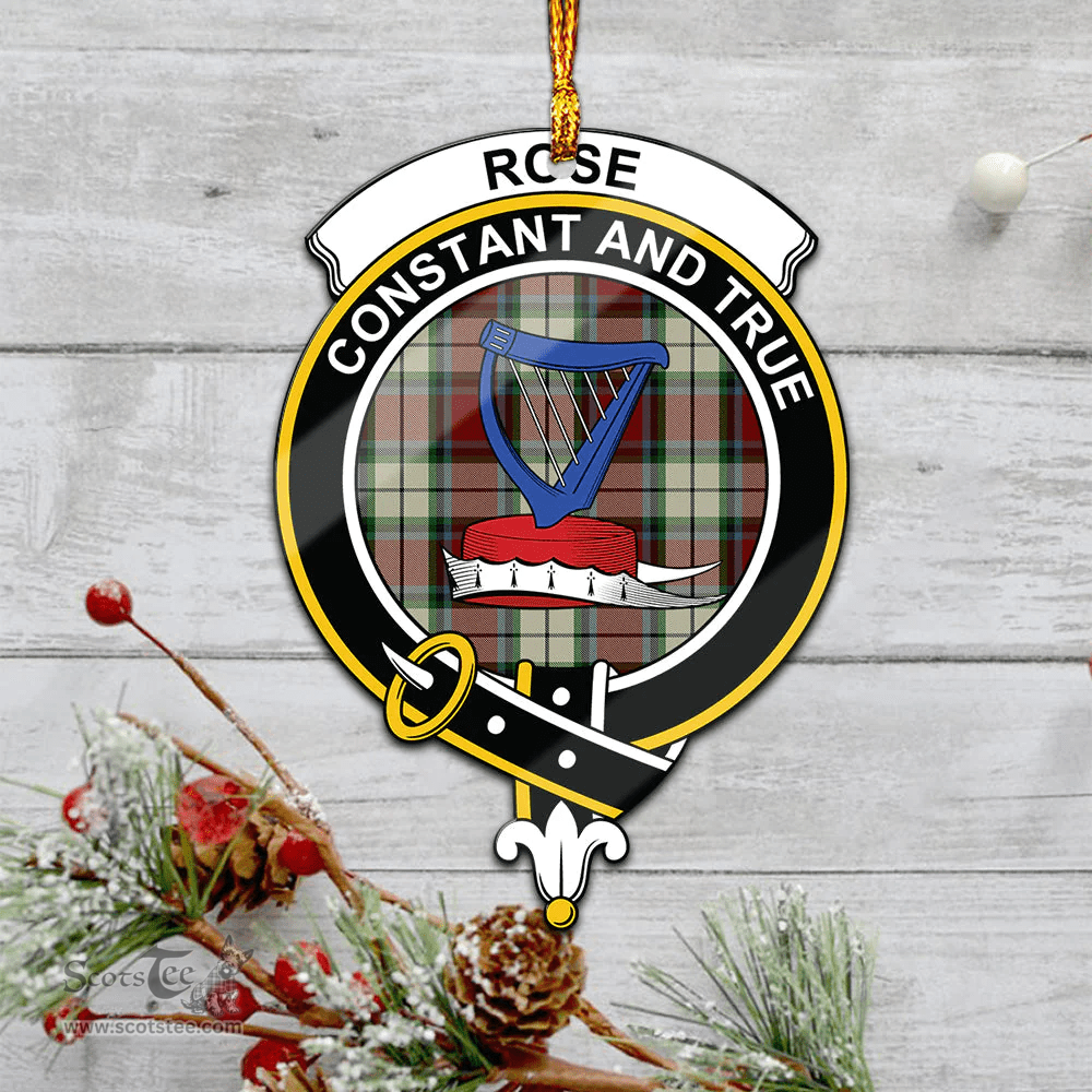 Scottish Rose White Dress Clan Tartan Mica Ornament Christmas Decoratio - 2-Sided  Scottish Plaid Tartan Plaid