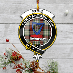 Scottish Rose White Dress Clan Tartan Mica Ornament Christmas Decoratio - 2-Sided  Scottish Plaid Tartan Plaid