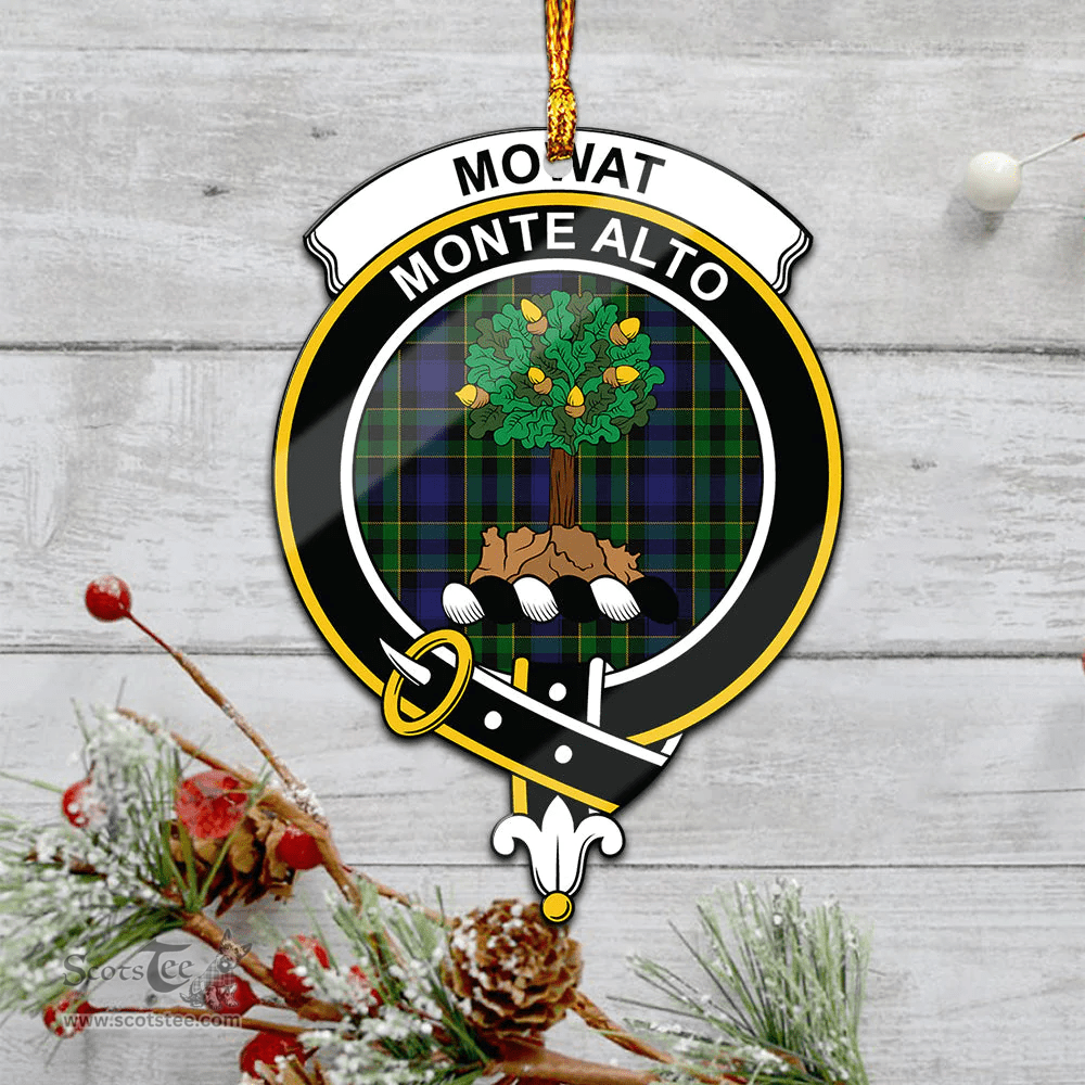 Scottish Mowat Clan Tartan Mica Ornament Christmas Decoratio - 2-Sided  Scottish Plaid Tartan Plaid
