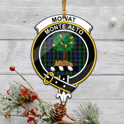 Scottish Mowat Clan Tartan Mica Ornament Christmas Decoratio - 2-Sided  Scottish Plaid Tartan Plaid