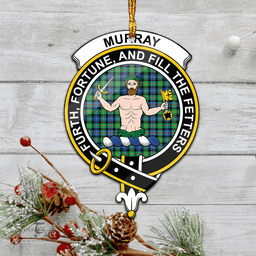 Scottish Murray Of Atholl Ancient Clan Tartan Mica Ornament Christmas Decoratio - 2-Sided  Scottish Plaid Tartan Plaid
