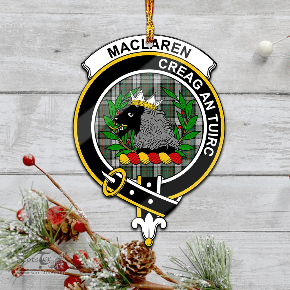Scottish Maclaren Dress Clan Tartan Mica Ornament Christmas Decoratio - 2-Sided  Scottish Plaid Tartan Plaid