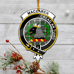 Scottish Maclaren Dress Clan Tartan Mica Ornament Christmas Decoratio - 2-Sided  Scottish Plaid Tartan Plaid