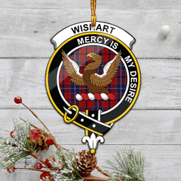 Scottish Wishart Dress Clan Tartan Mica Ornament Christmas Decoratio - 2-Sided  Scottish Plaid Tartan Plaid