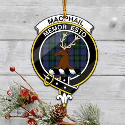 Scottish Macphail Hunting Clan Tartan Mica Ornament Christmas Decoratio - 2-Sided  Scottish Plaid Tartan Plaid