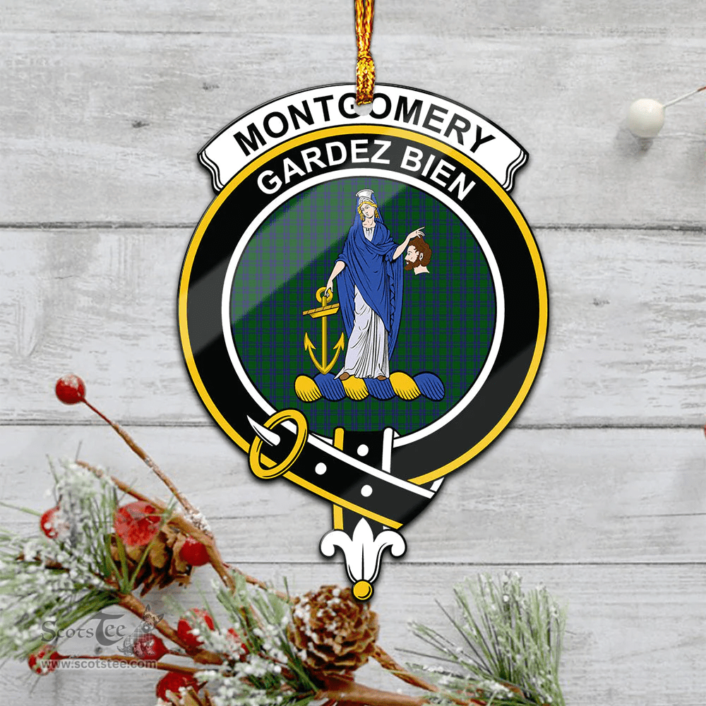 Scottish Montgomery Clan Tartan Mica Ornament Christmas Decoratio - 2-Sided  Scottish Plaid Tartan Plaid