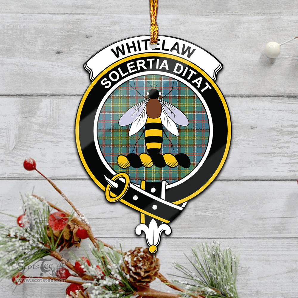 Scottish Whitelaw Clan Tartan Mica Ornament Christmas Decoratio - 2-Sided  Scottish Plaid Tartan Plaid