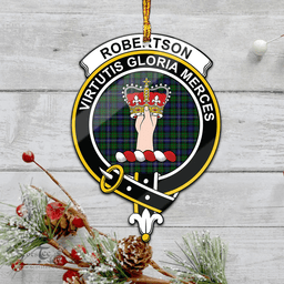 Scottish Robertson Hunting Clan Tartan Mica Ornament Christmas Decoratio - 2-Sided  Scottish Plaid Tartan Plaid