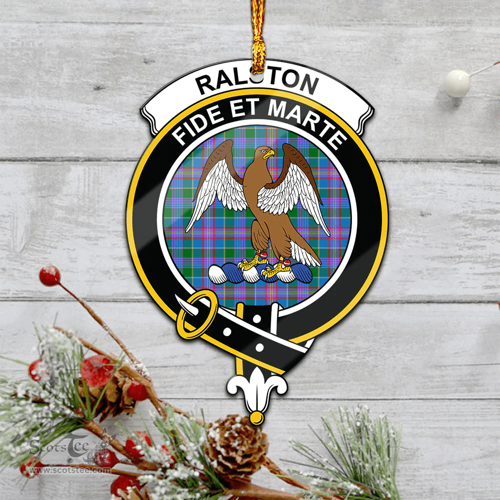 Scottish Ralston Clan Tartan Mica Ornament Christmas Decoratio - 2-Sided  Scottish Plaid Tartan Plaid