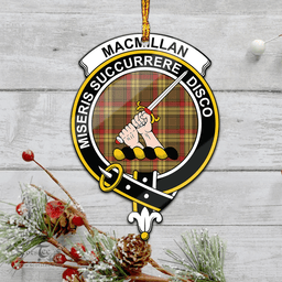 Scottish Macmillan Old Weathered Clan Tartan Mica Ornament Christmas Decoratio - 2-Sided  Scottish Plaid Tartan Plaid