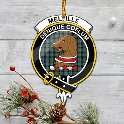 Scottish Melville Clan Tartan Mica Ornament Christmas Decoratio - 2-Sided  Scottish Plaid Tartan Plaid