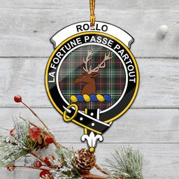 Scottish Rollo Hunting Clan Tartan Mica Ornament Christmas Decoratio - 2-Sided  Scottish Plaid Tartan Plaid