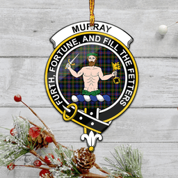 Scottish Murray Of Atholl Modern Clan Tartan Mica Ornament Christmas Decoratio - 2-Sided  Scottish Plaid Tartan Plaid