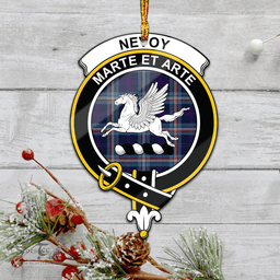 Scottish Nevoy Clan Tartan Mica Ornament Christmas Decoratio - 2-Sided  Scottish Plaid Tartan Plaid