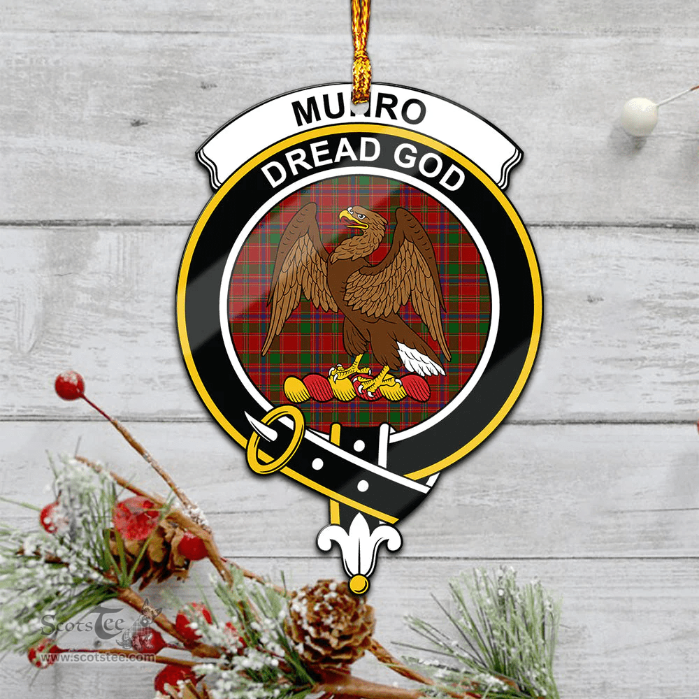 Scottish Munro Clan Tartan Mica Ornament Christmas Decoratio - 2-Sided  Scottish Plaid Tartan Plaid