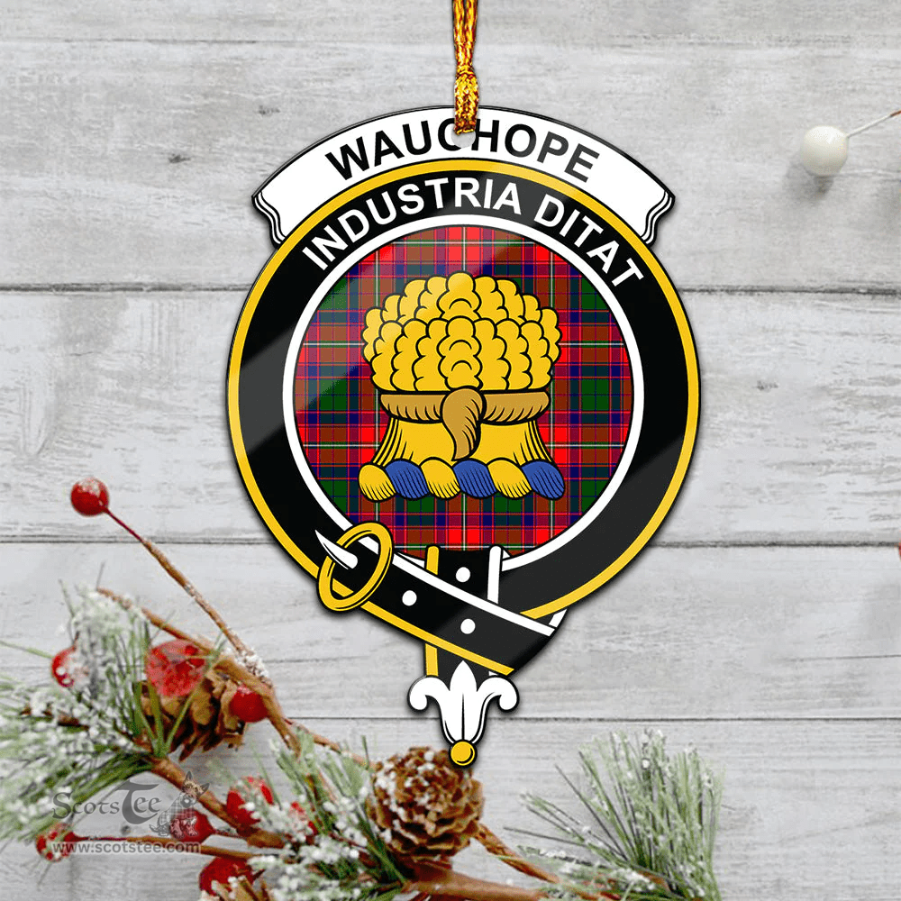 Scottish Wauchope Clan Tartan Mica Ornament Christmas Decoratio - 2-Sided  Scottish Plaid Tartan Plaid
