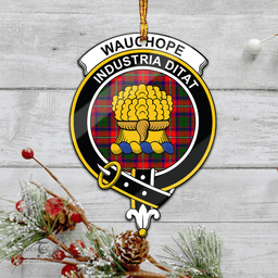 Scottish Wauchope Clan Tartan Mica Ornament Christmas Decoratio - 2-Sided  Scottish Plaid Tartan Plaid