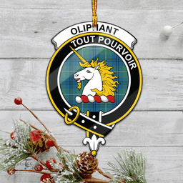 Scottish Oliphant Ancient Clan Tartan Mica Ornament Christmas Decoratio - 2-Sided  Scottish Plaid Tartan Plaid