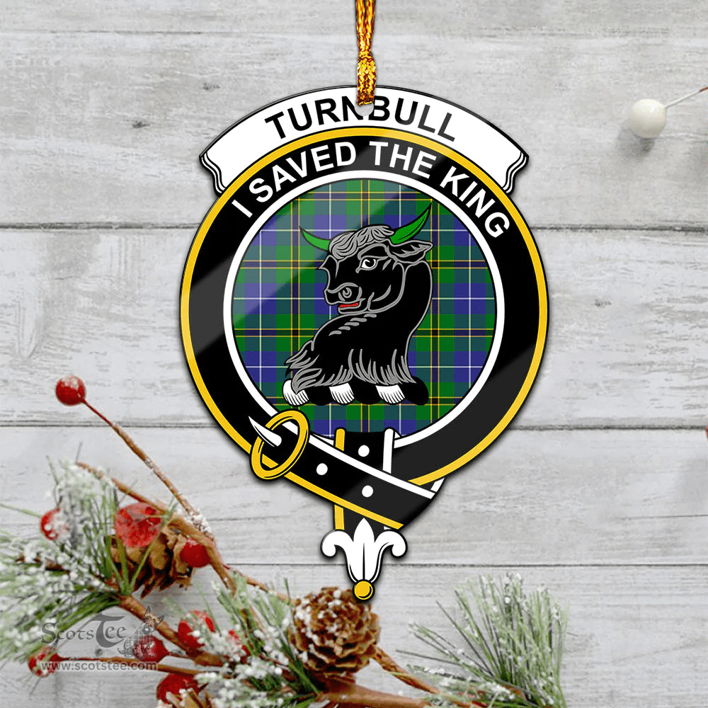Scottish Turnbull Hunting Clan Tartan Mica Ornament Christmas Decoratio - 2-Sided  Scottish Plaid Tartan Plaid