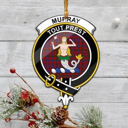 Scottish Murray Of Tullibardine Clan Tartan Mica Ornament Christmas Decoratio - 2-Sided  Scottish Plaid Tartan Plaid
