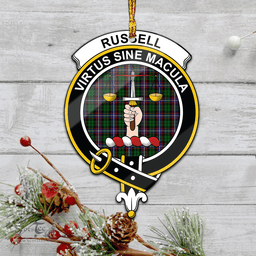 Scottish Russell Clan Tartan Mica Ornament Christmas Decoratio - 2-Sided  Scottish Plaid Tartan Plaid
