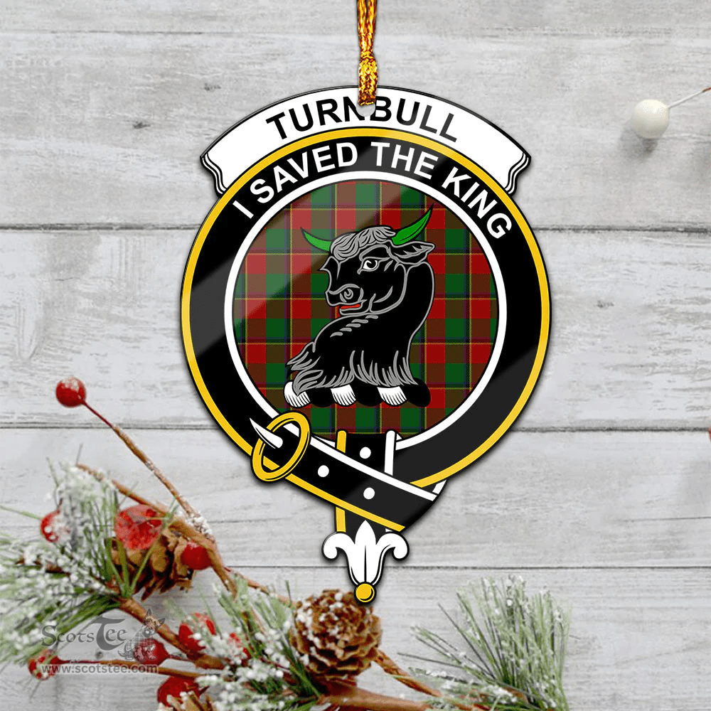 Scottish Turnbull Dress Clan Tartan Mica Ornament Christmas Decoratio - 2-Sided  Scottish Plaid Tartan Plaid