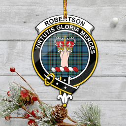 Scottish Robertson Hunting Ancient Clan Tartan Mica Ornament Christmas Decoratio - 2-Sided  Scottish Plaid Tartan Plaid
