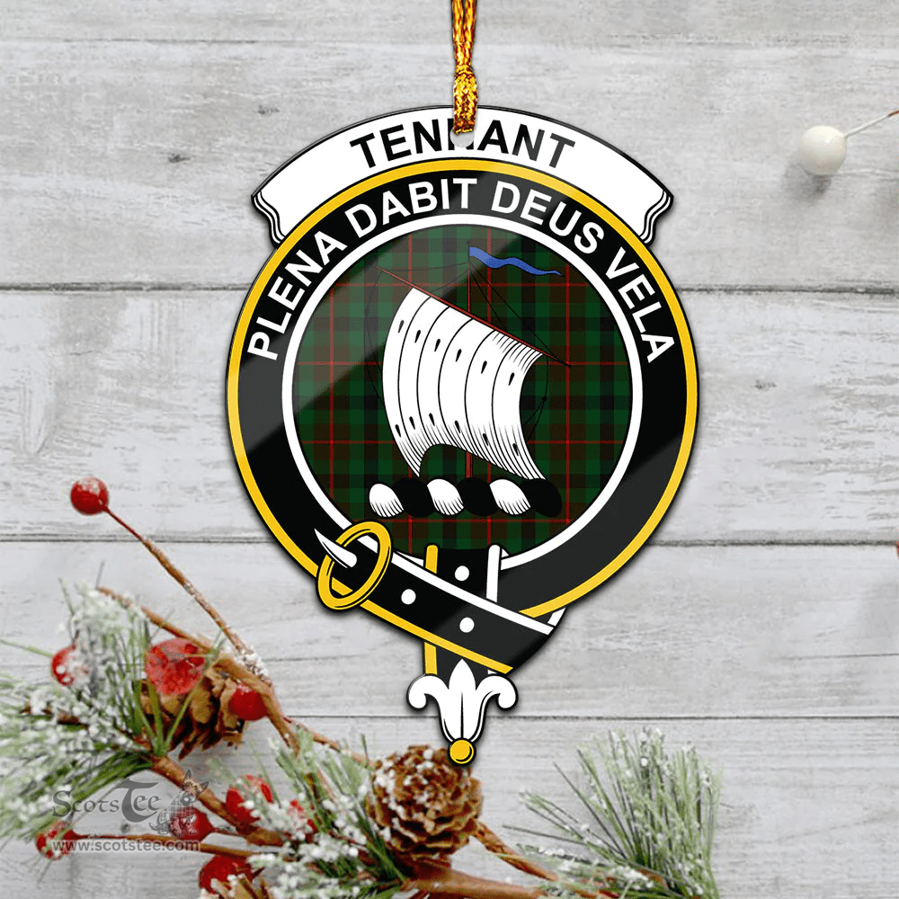 Scottish Tennant Clan Tartan Mica Ornament Christmas Decoratio - 2-Sided  Scottish Plaid Tartan Plaid