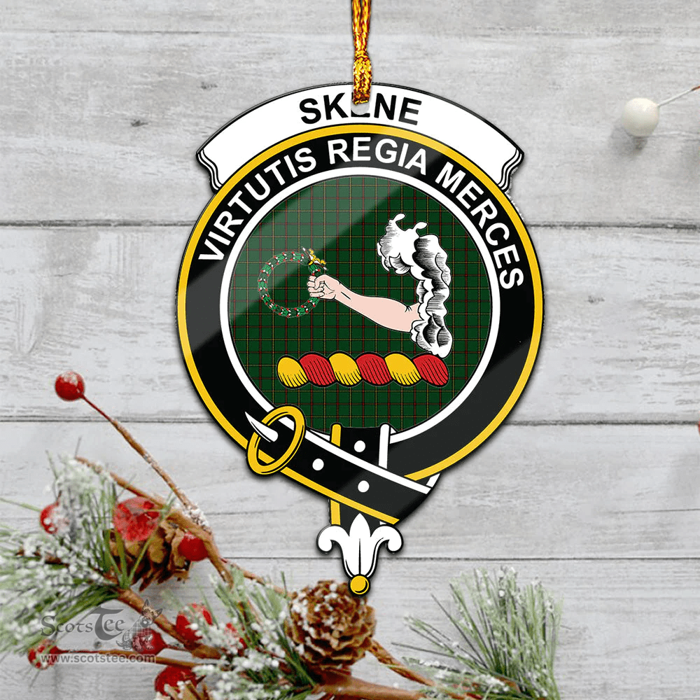 Scottish Skene Or Tribe Of Mar Clan Tartan Mica Ornament Christmas Decoratio - 2-Sided  Scottish Plaid Tartan Plaid