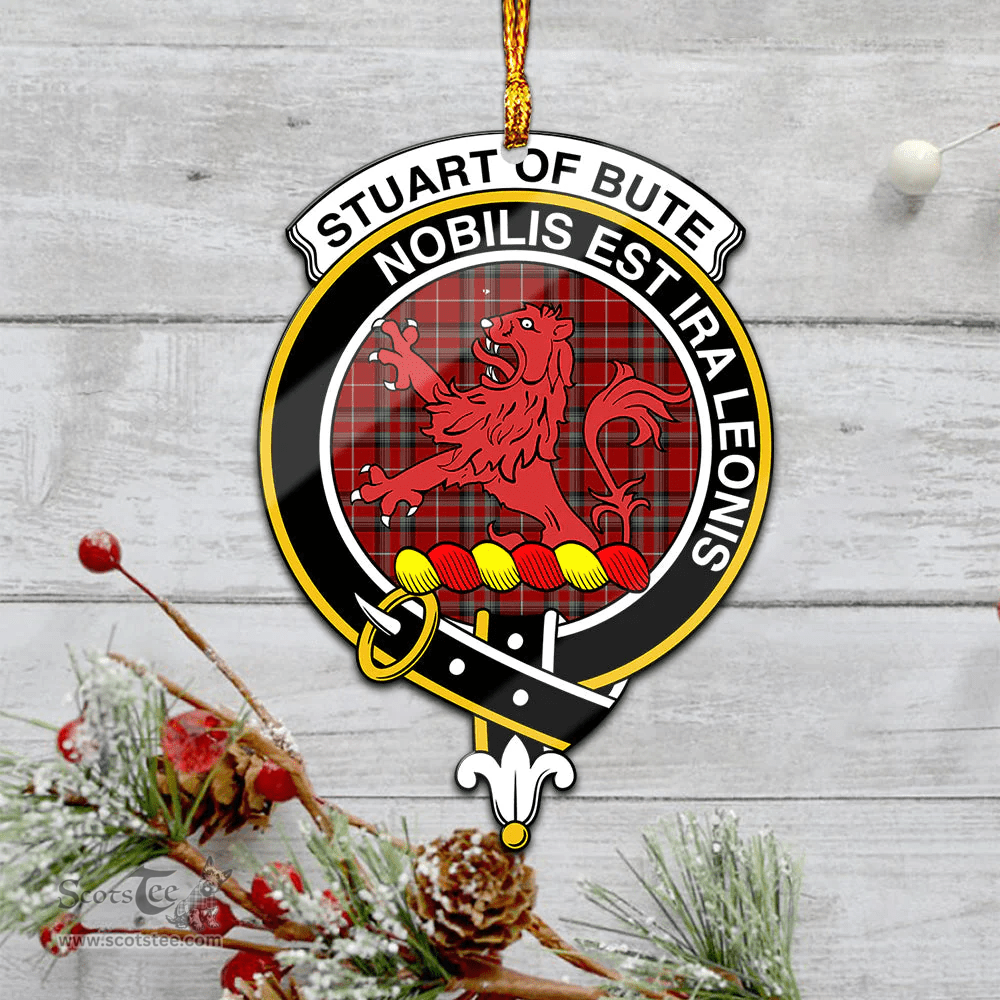 Scottish Stuart Of Bute Clan Tartan Mica Ornament Christmas Decoratio - 2-Sided  Scottish Plaid Tartan Plaid