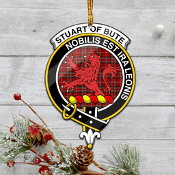 Scottish Stuart Of Bute Clan Tartan Mica Ornament Christmas Decoratio - 2-Sided  Scottish Plaid Tartan Plaid