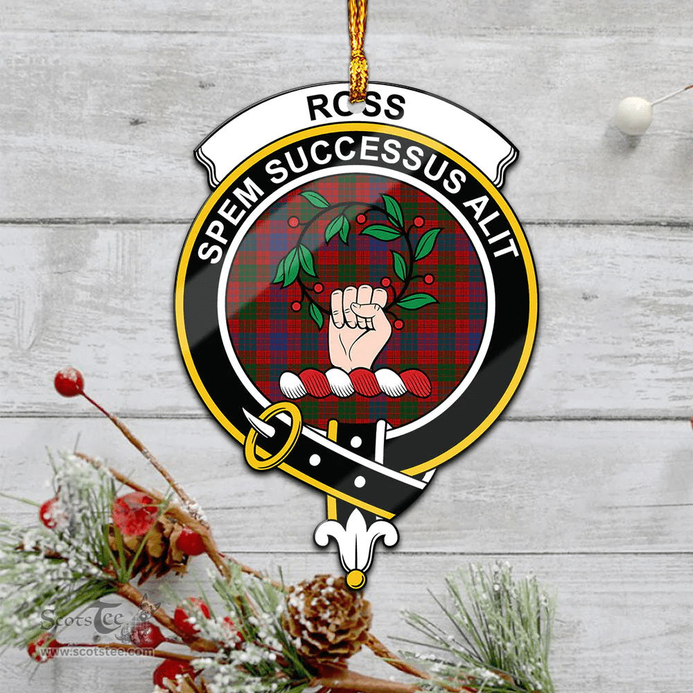 Scottish Ross Clan Tartan Mica Ornament Christmas Decoratio - 2-Sided  Scottish Plaid Tartan Plaid